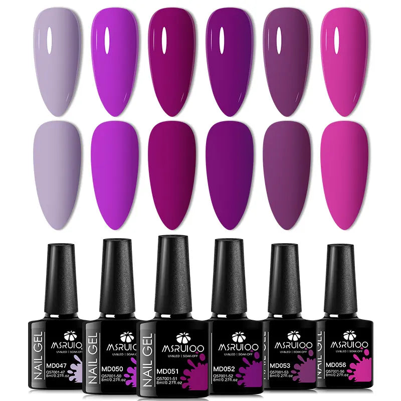 Silcy Skin 6pc nail gel polish set with all-season ultra pigmented UV gels and 6 bottles on Tampa Home & Garden Store