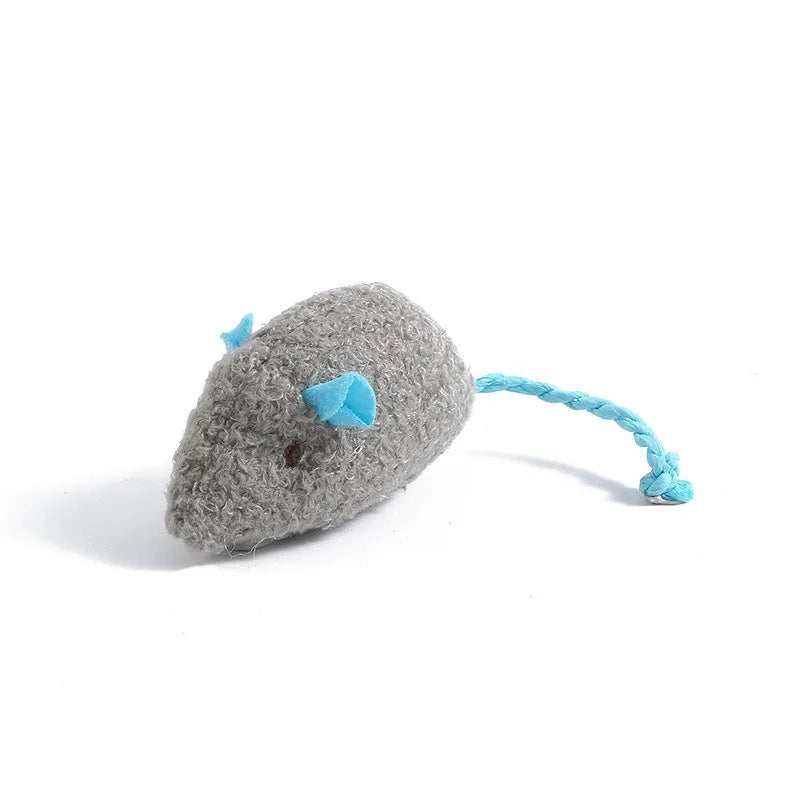 Rattle cat toy with blue ears and blue tail, prefilled catnip on Tampa Home & Garden Store