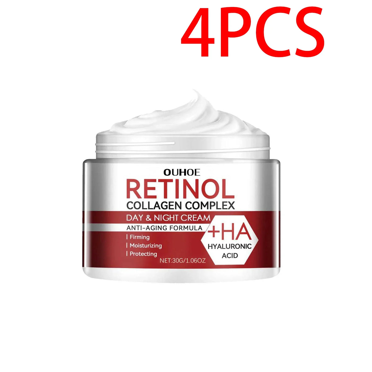 Retinol Collagen Complex Day and Night Cream jar with white cream HA Hyaluronic Acid 4PCS on Tampa Home & Garden Store