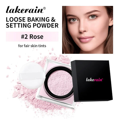 Loose baking & setting powder #2 Rose by lakerain for fair skin waterproof oil control matte powder on Tampa Home & Garden Store