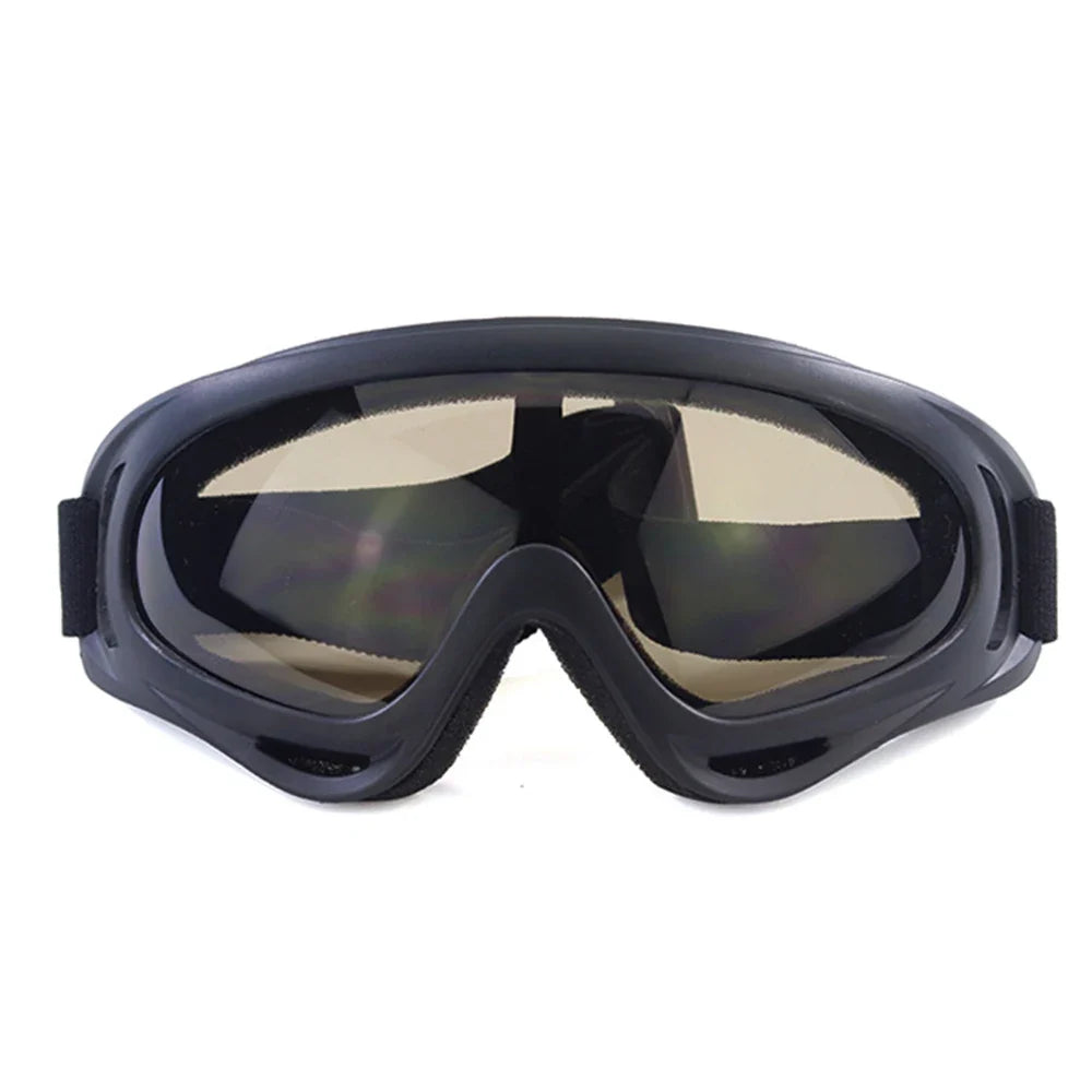 BikerZoneZ safety anti-UV motorcycle goggles with windproof and dust-proof lenses, black frame on Tampa Home & Garden Store