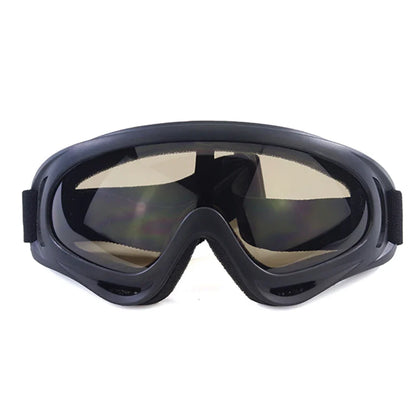 BikerZoneZ safety anti-UV motorcycle goggles with windproof and dust-proof lenses, black frame on Tampa Home & Garden Store