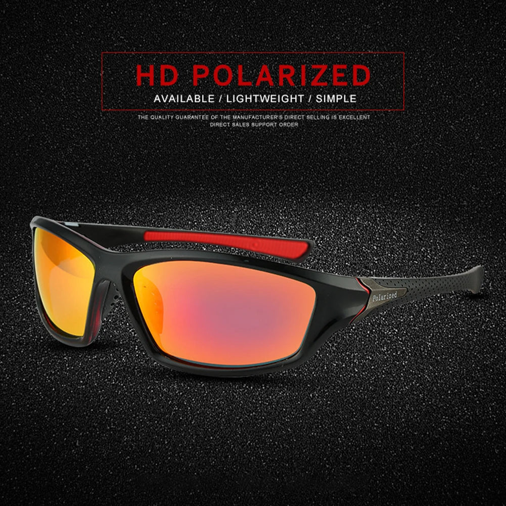 Polarized Sunglasses UV400 black frame with orange mirrored lenses by BikerZoneZ on Tampa Home & Garden Store