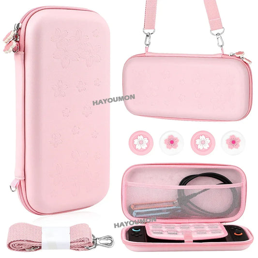Pink FLIPSTYLEZLLC Switch 2 hard shell case with 10 game card slots and 4 joystick covers on Tampa Home & Garden Store
