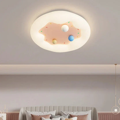 DecorBites Kids Room Chandelier remote dimmable ceiling light pink donut shade with sprinkles on Tampa Home & Garden Store