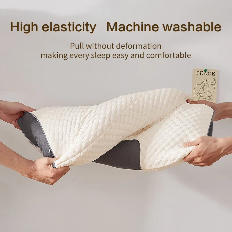 Cervical neck pillow UpTrend Deals, white quilted memory-foam with gray underside on Tampa Home & Garden Store