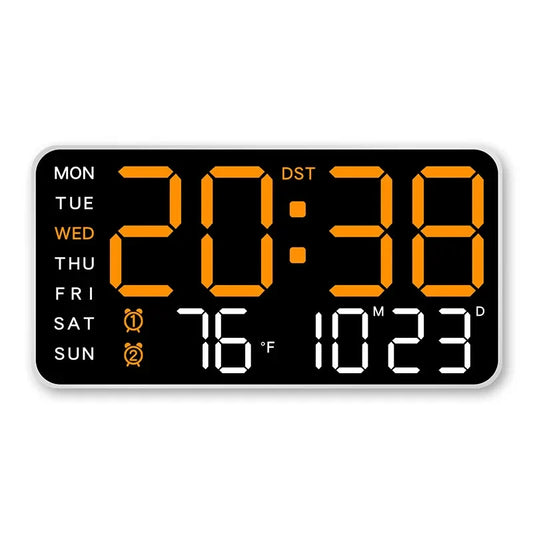 Giant Digital Wall Clock with Temperature Date Time Smart Home LED Display - Tampa Home & Garden Store