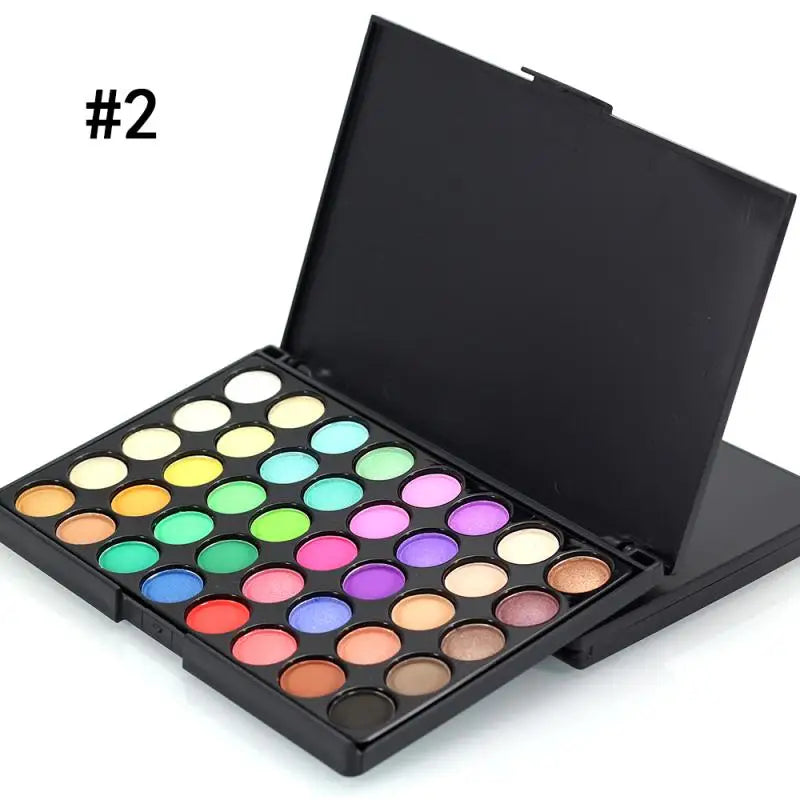 Silcy Skin 40-color glitter and matte eyeshadow palette in black case with vibrant pans on Tampa Home & Garden Store