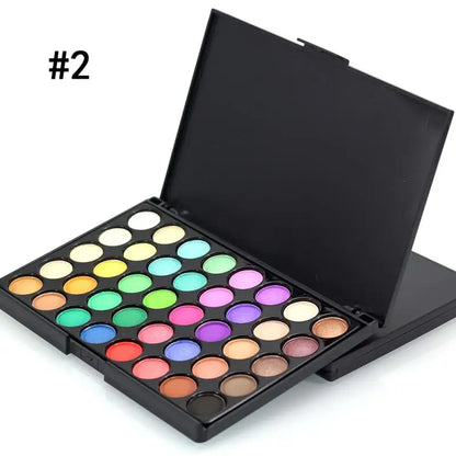 Silcy Skin 40-color glitter and matte eyeshadow palette in black case with vibrant pans on Tampa Home & Garden Store