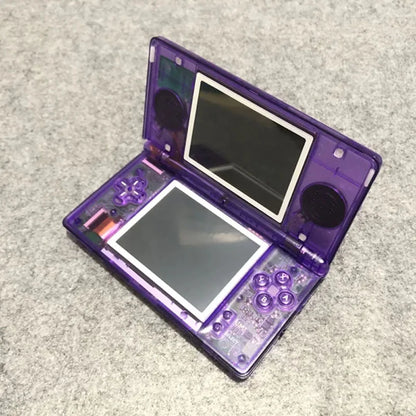 Purple translucent GBA SP handheld with twin screens and purple buttons, shell replacement on Tampa Home & Garden Store