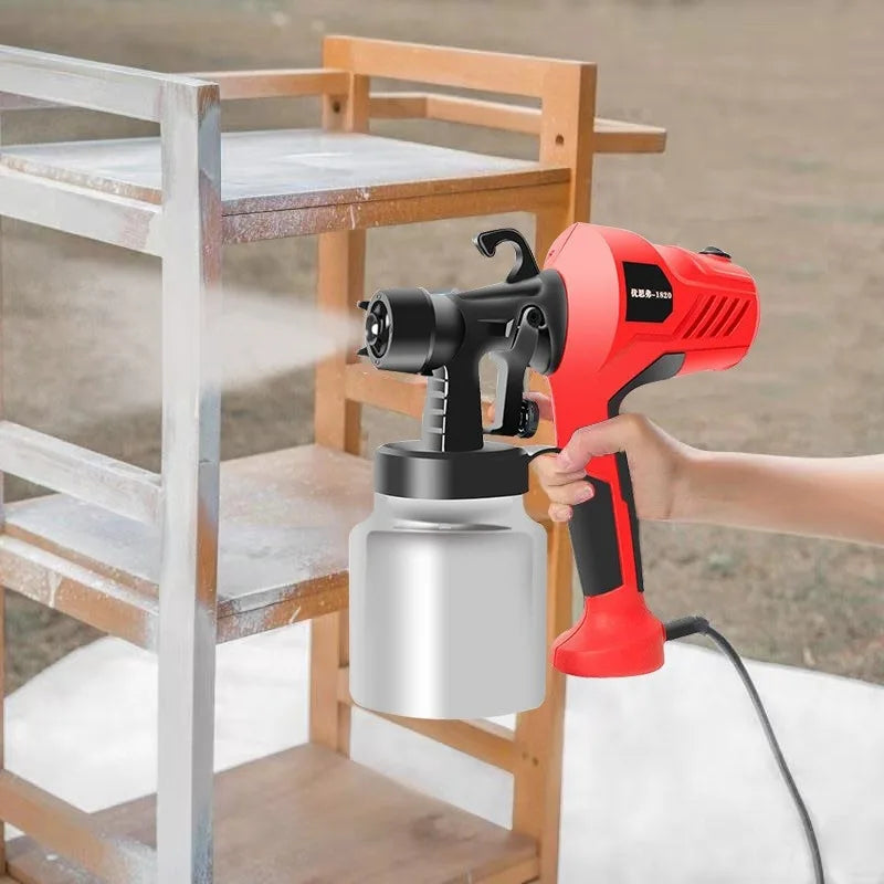 UpTrend Deals portable electric paint sprayer handheld spray gun red with silver cup spraying furniture on Tampa Home & Garden Store