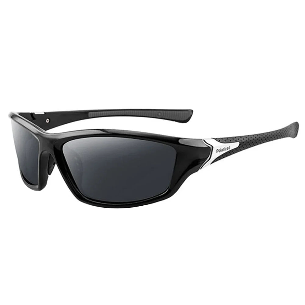 Polarized Sunglasses Outdoor Sports UV400 by BikerZoneZ, black frame, gray lenses on Tampa Home & Garden Store