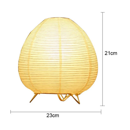 Japanese LED Lantern Table Lamp Rice Paper Bedside Light Living Room Bedroom Decor