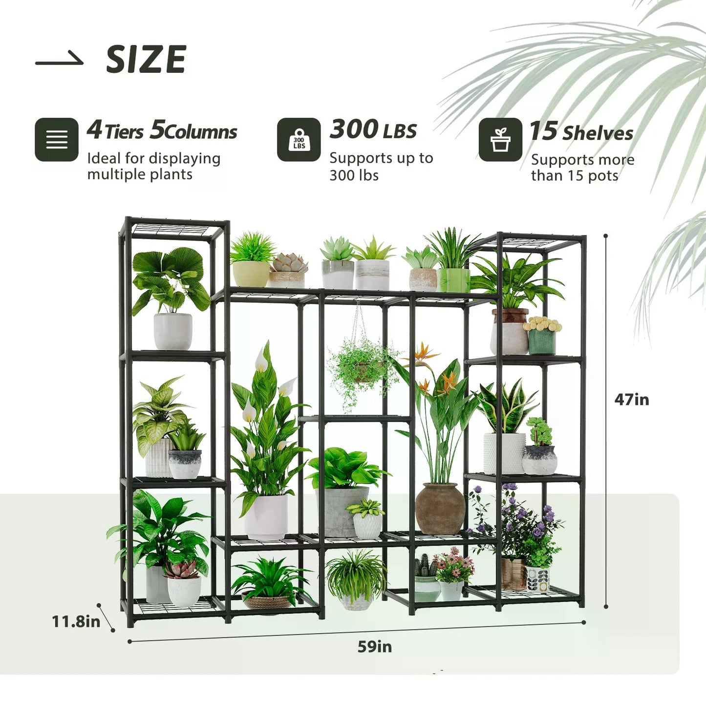 Waterproof Metal Plant Stand and Rack For Patio