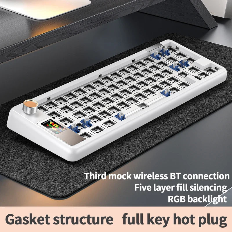 FLIPSTYLEZLLC hot-swappable mechanical keyboard kit with gasket structure, white RGB backlit on Tampa Home & Garden Store