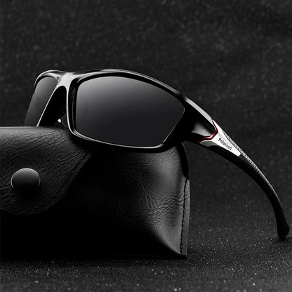 BikerZoneZ polarized sunglasses black frame with UV400 lens, sporty outdoor design on Tampa Home & Garden Store