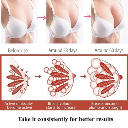 Silcy Skin Breast Cream; white bra model shows lift with breast diagram on Tampa Home & Garden Store