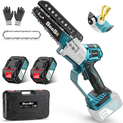 Seesii 6 Inch Cordless Chainsaw and Pruning Saw