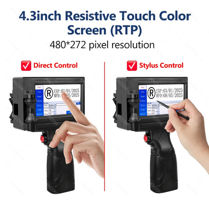 Two black portable handheld inkjet printers TIJ coding machine with touch screen UpTrend Deals on Tampa Home & Garden Store
