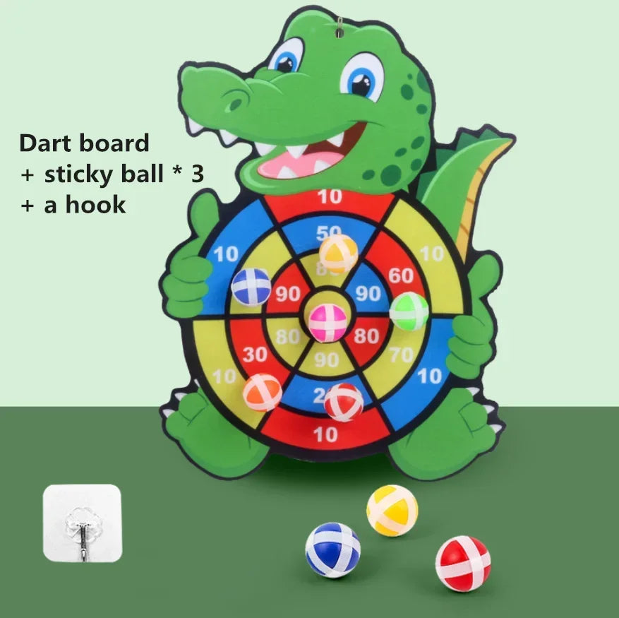 Kids basketball hoop kit with cartoon alligator and target board, includes 3 balls and hook on Tampa Home & Garden Store