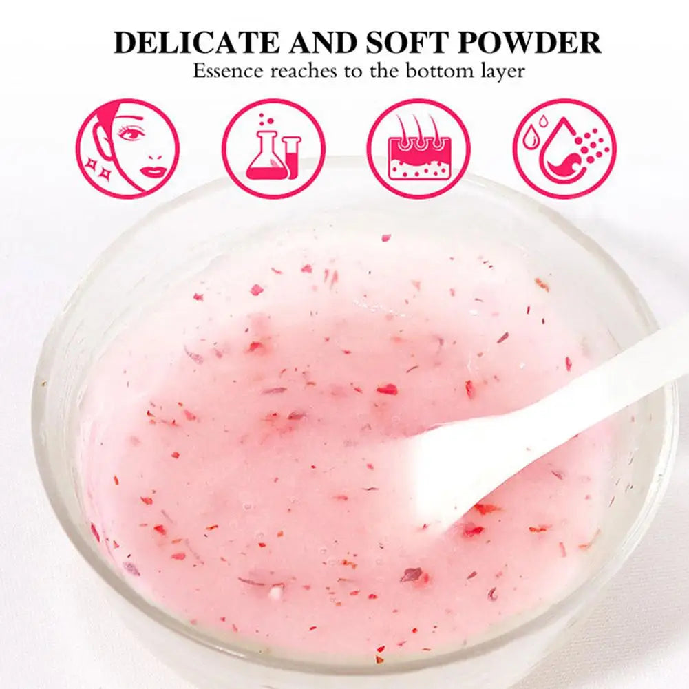 Silcy Skin Jelly Mask for Facial Rose Pink hydro jelly with red specks in bowl, spatula on Tampa Home & Garden Store