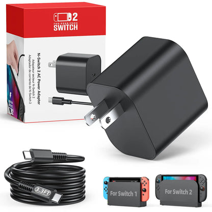 AC Power Supply Adapter for Switch 2 with 60W USB-C cable by FLIPSTYLEZLLC in red box on Tampa Home & Garden Store