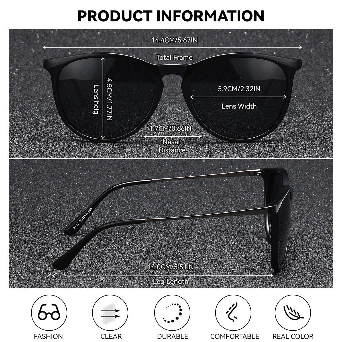 BARCUR leopard-print cat-eye sunglasses with polarized UV400 gradient TAC lenses by Stevvex on Tampa Home & Garden Store