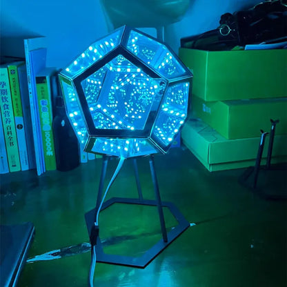 Creative Cool LED Night Light Dodecahedron blue LEDs on tripod stand USB powered Perfecsy on Tampa Home & Garden Store