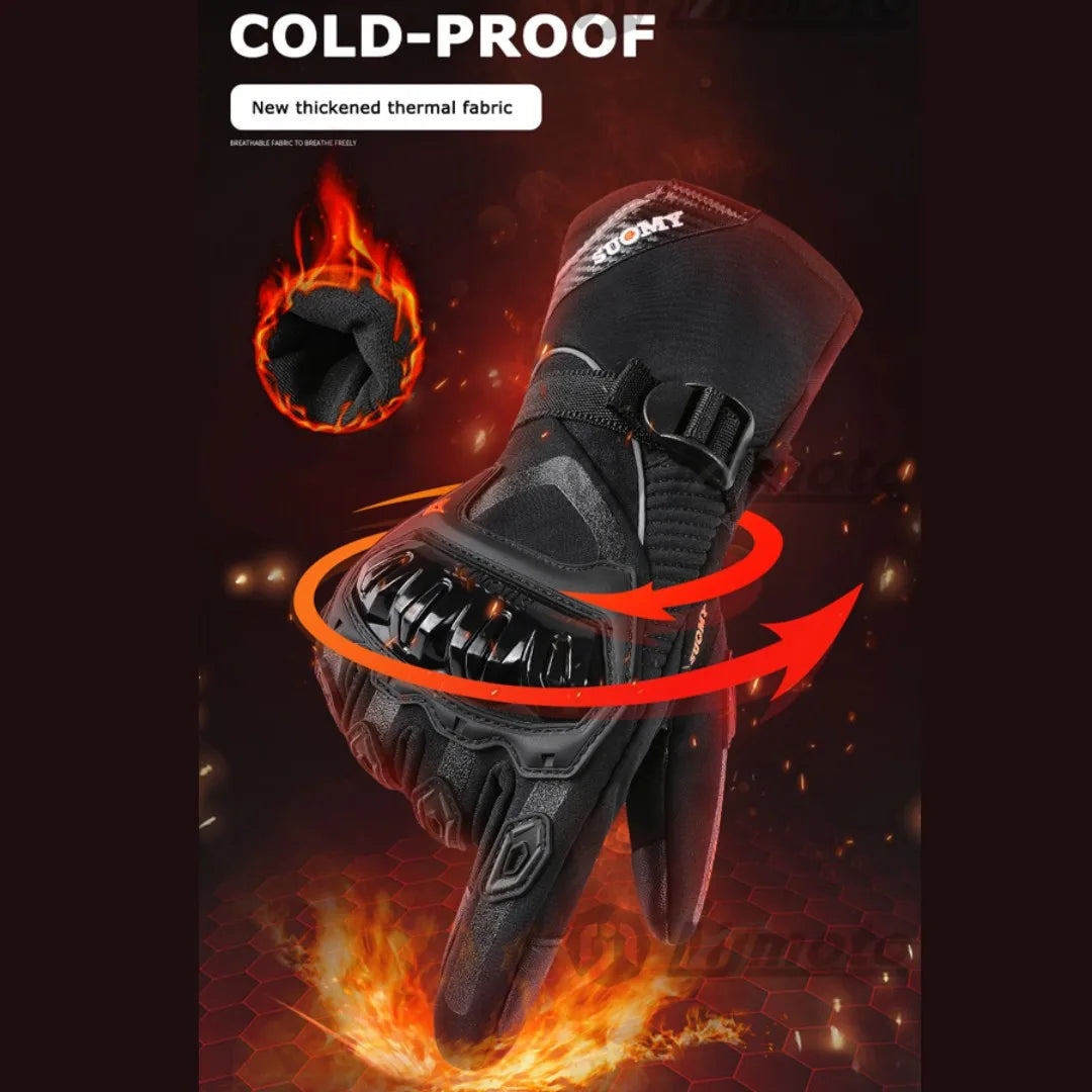 Warm Winter Windproof Waterproof Touch Screen Gloves black BikerZoneZ motorcycle gloves on Tampa Home & Garden Store