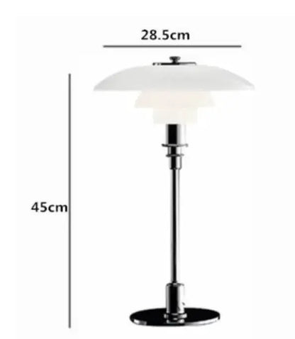 DecorBites LED floor lamp for living room, chrome stem, black base, white layered shade on Tampa Home & Garden Store