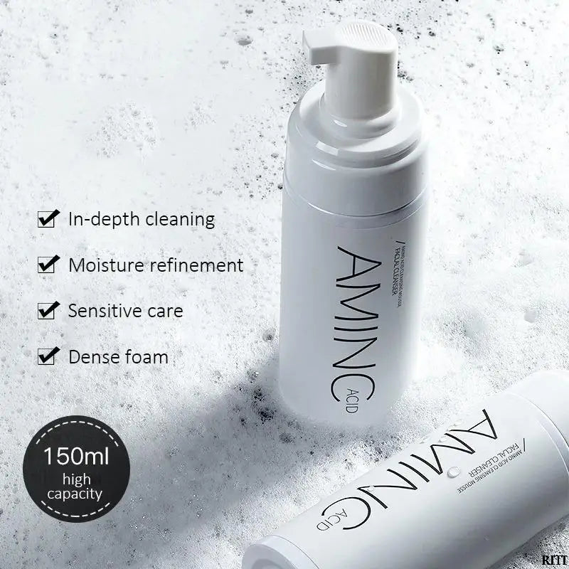 Silcy Skin Amino Acid Cleansing Mousse bottle with pump white gray finish 150ml high capacity on Tampa Home & Garden Store