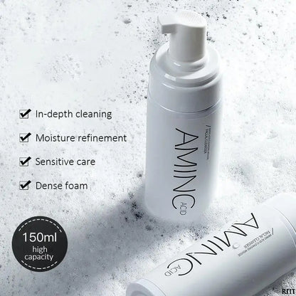 Silcy Skin Amino Acid Cleansing Mousse bottle with pump white gray finish 150ml high capacity on Tampa Home & Garden Store