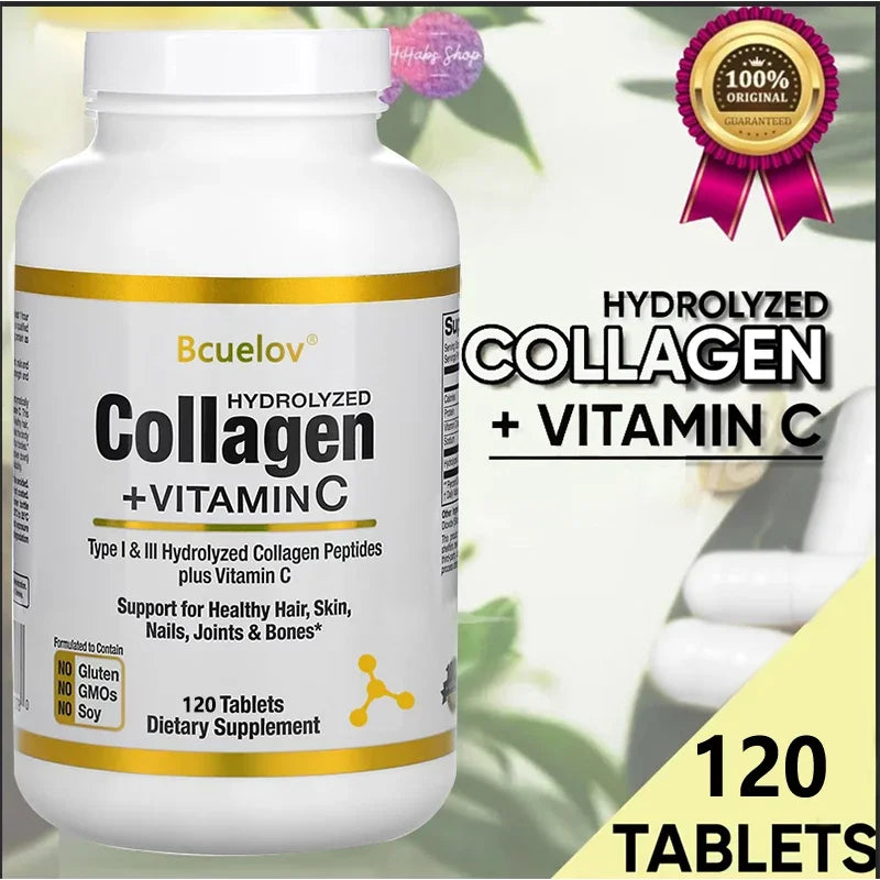 Silcy Skin bcuelov Hydrolyzed Collagen + Vitamin C tablets for hair, skin & nails 120 tablets on Tampa Home & Garden Store