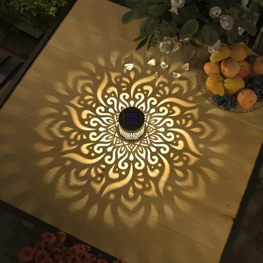 Solar Wall Light Hollow Outdoor LED Lamp Front Door Courtyard Holiday Decor - Tampa Home & Garden Store