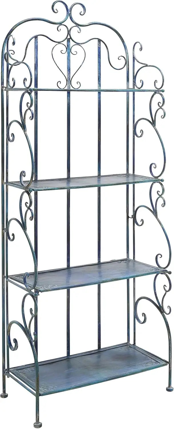 Elegant Metal 4-Tier Patio Garden Plant Stand