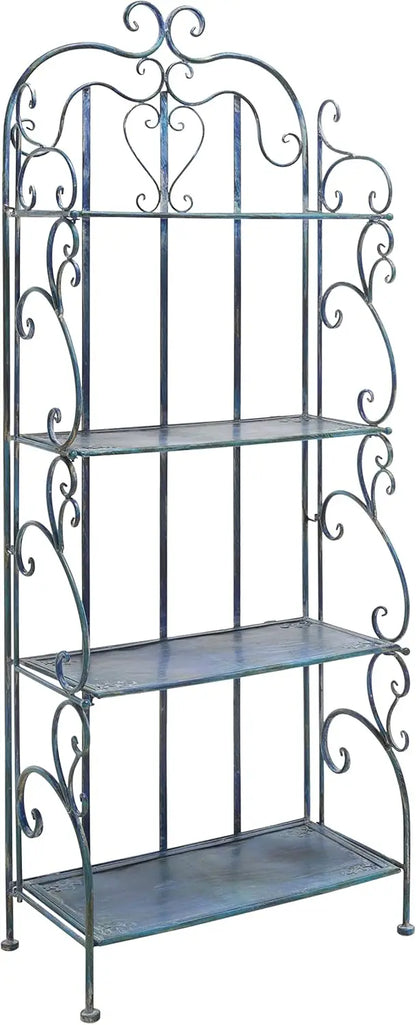 Elegant Metal 4-Tier Patio Garden Plant Stand