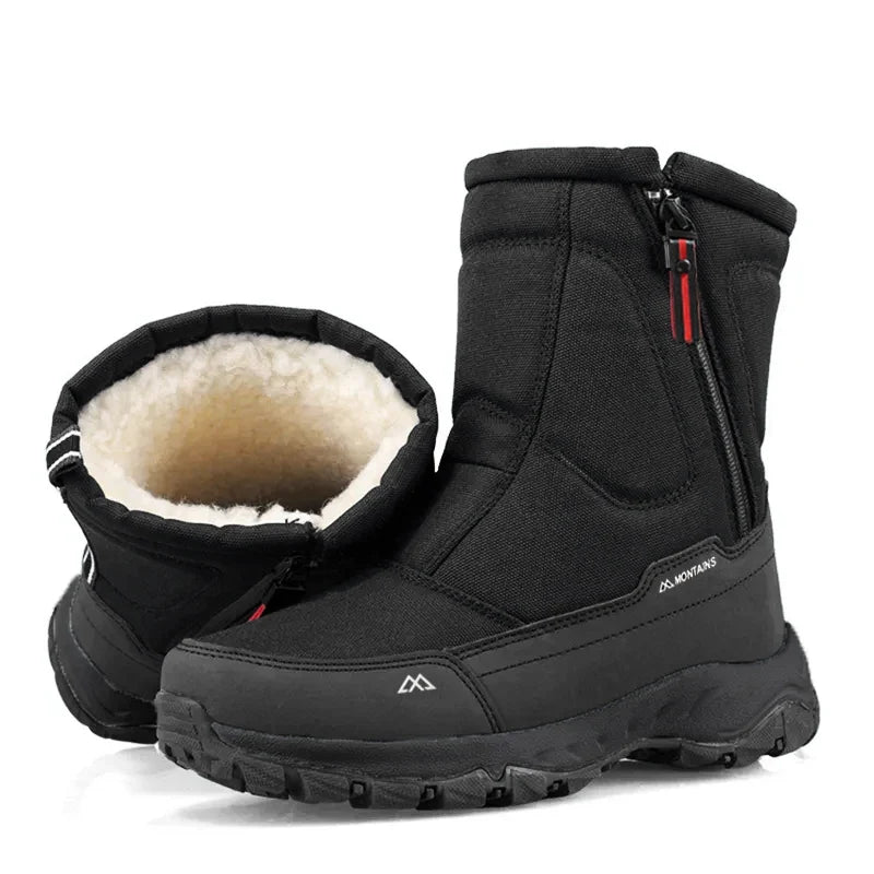 Men's Winter Waterproof Snow Boots UpTrend Deals, black insulated boots with side zip on Tampa Home & Garden Store