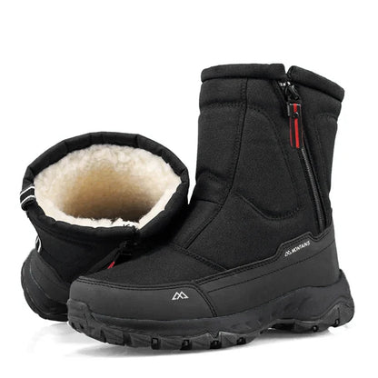 Men's Winter Waterproof Snow Boots UpTrend Deals, black insulated boots with side zip on Tampa Home & Garden Store