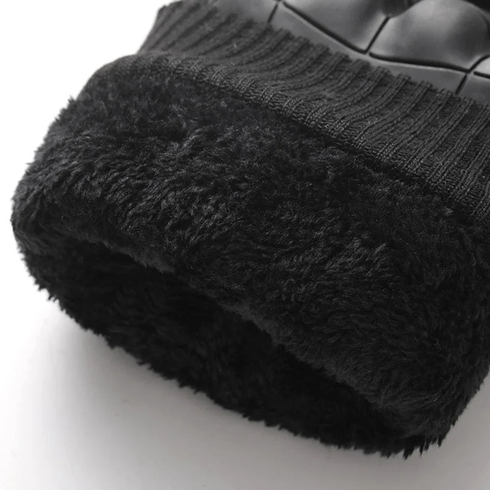 Winter cold-proof windproof military outdoor sport gloves with black plush fur cuff on Tampa Home & Garden Store