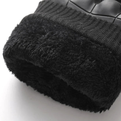 Winter cold-proof windproof military outdoor sport gloves with black plush fur cuff on Tampa Home & Garden Store