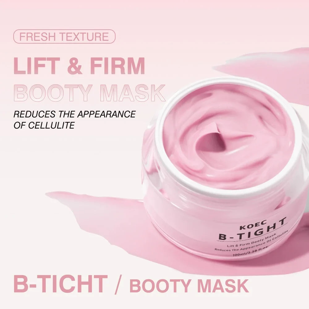 KOEC B-TIGHT lifting firming booty mask pink cream jar 100ml Silcy Skin on Tampa Home & Garden Store