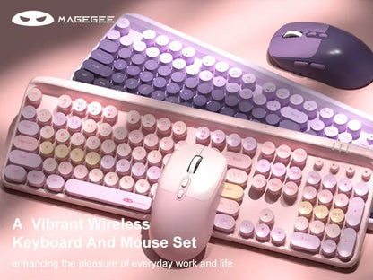 MageGee V920 wired keyboard and pastel keyboard set with wireless 3-DPI mouse 104-key on Tampa Home & Garden Store