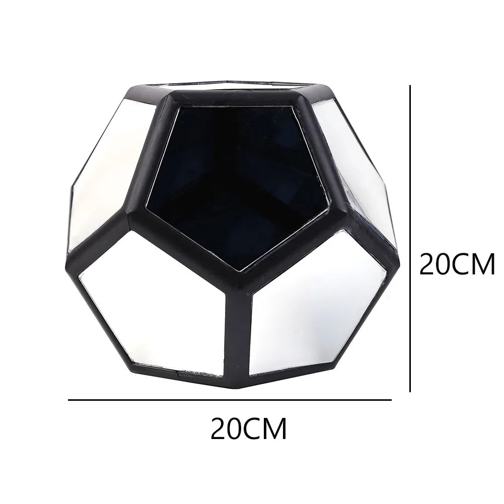 Perfecsy LED night light Dodecahedron, black frame with white panels, USB table lamp 20cm on Tampa Home & Garden Store