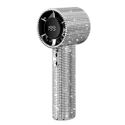 Portable Hand Fan | High-Speed Turbo Misting Fan with 199 Speed Levels | Rechargeable Design for Efficient Cooling
