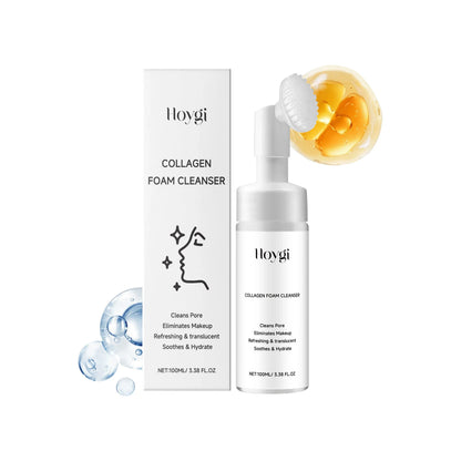 Silcy Skin collagen foam cleanser bottle with white pump beside COLLAGEN FOAM CLEANSER box on Tampa Home & Garden Store