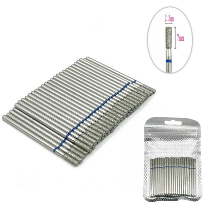 Silcy Skin 50pc diamond nail drill bits for cuticle cleanup; diamond-coated bits with storage pouch on Tampa Home & Garden Store