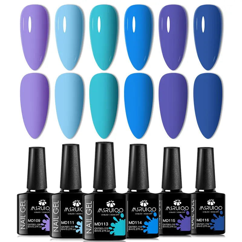 Silcy Skin 6pc nail gel polish set all-season ultra pigmented semi-permanent UV gel for nails on Tampa Home & Garden Store