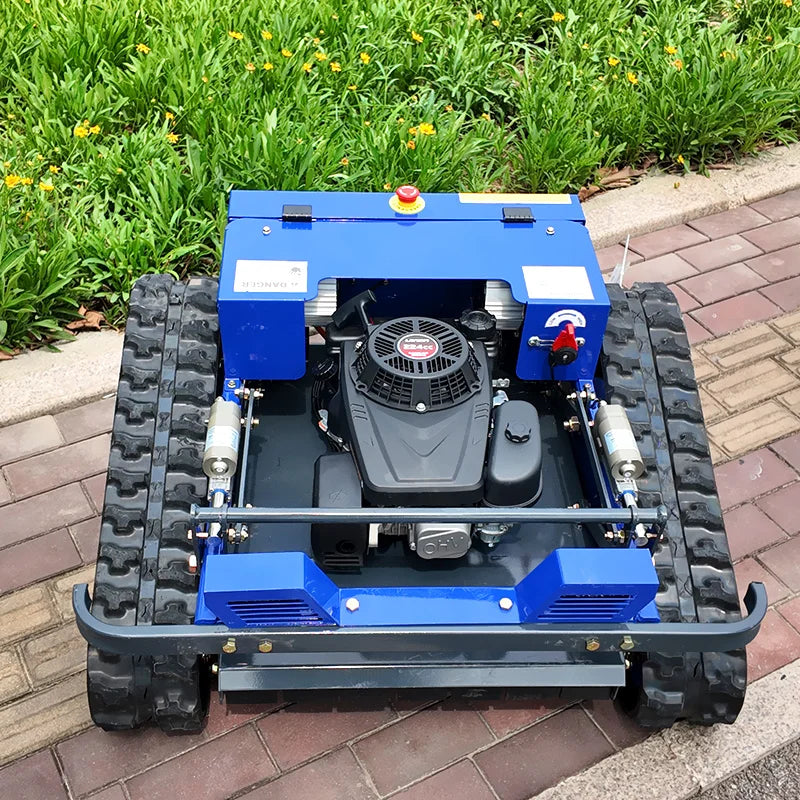 Self-Propelled Remote-Control Lawn Mower 550mm blue tracked unit UpTrend Deals on Tampa Home & Garden Store