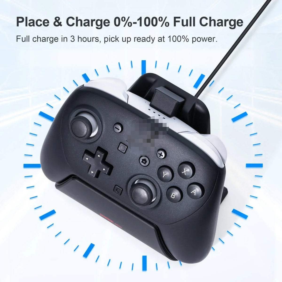 Charging dock for Nintendo Switch Pro controller with LED indicator by FLIPSTYLEZLLC, black on Tampa Home & Garden Store