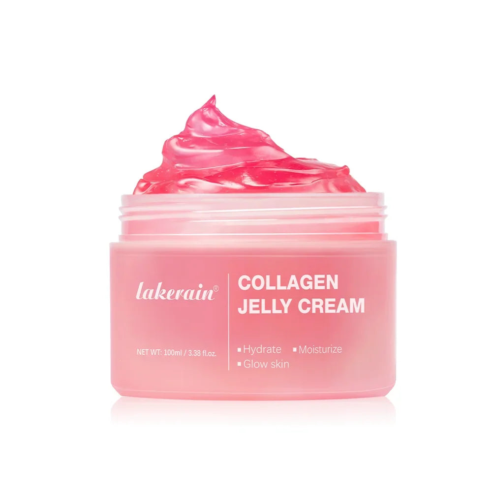 Silcy Skin Collagen Jelly Cream pink jar for hydration and firming Niacinamide on Tampa Home & Garden Store